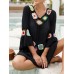 Summer Floral Pattern V  Neck Dress Cover Ups Swimsuit