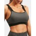 Plus Size Women Sport Contrast Color Quick Dry Workout Fitness Bra