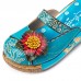  Handmade Leather Comfort Floral Holiday Platform Sandals